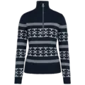 Johaug Genser Dalsbygda Halfzip L Tidløs genser med strikkamønster - Blå