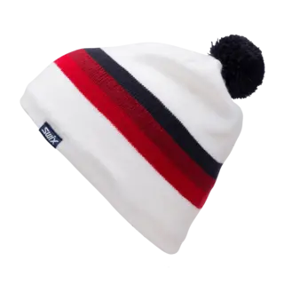 Swix Marka Beanie Jr OS Fin og varm lue til junior - SnWht/Red