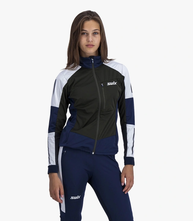 Swix Dame Dynamic Jakke XS Skijakke i softshell - Dark Olive 