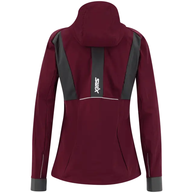 Swix Dame Anorak Motion  S Tynn anorakk til trening Dark aubergine 