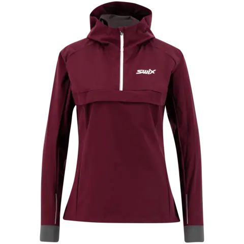 Swix Dame Anorak Motion Tynn anorakk til trening Dark aubergine