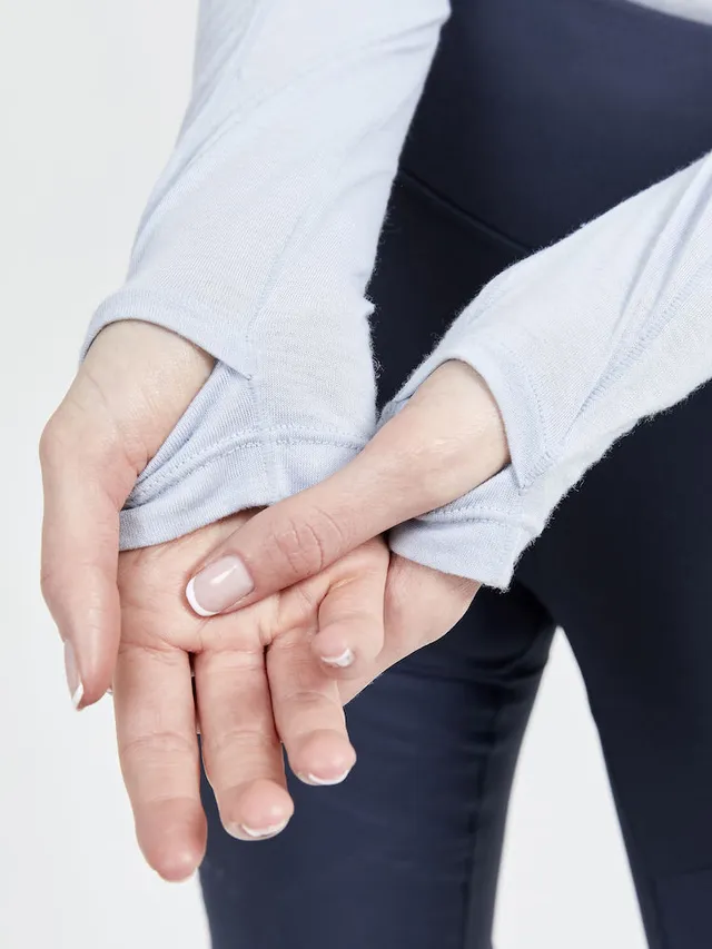 Craft Dame Trøye ADV Subz Wool LS 2 M utviklet for trening i kaldt vær, Sulfu 