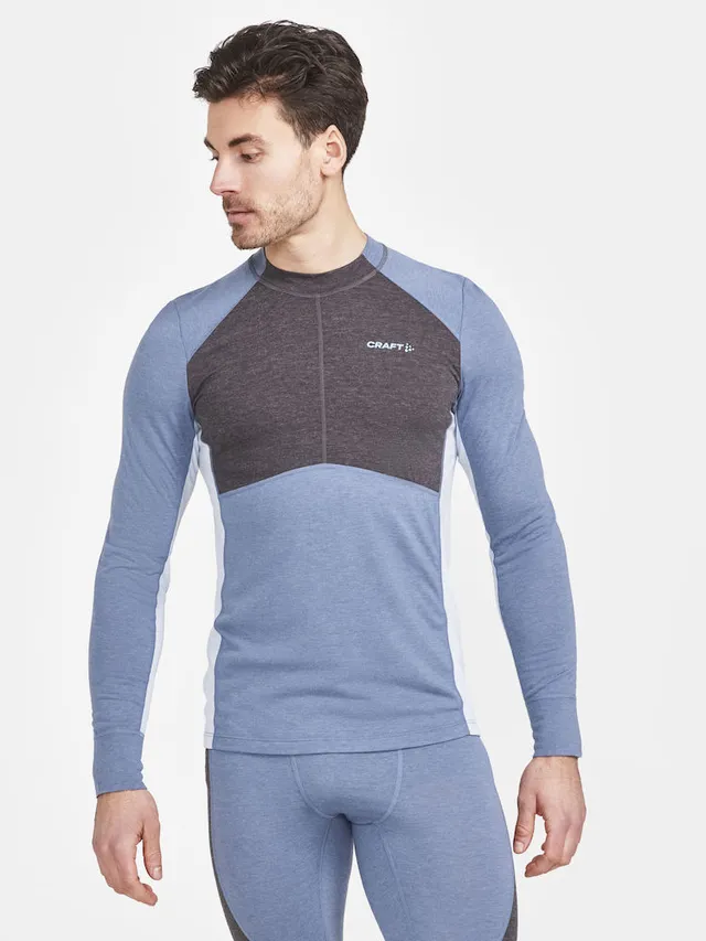 Craft Herre Core Wool Mix Set XL Baselayer-Sett, Flow/Granite 