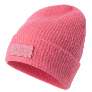 Johaug Dame Lue Softie Wool Rib OS Myk og stilren ullmiks lue - Rosa