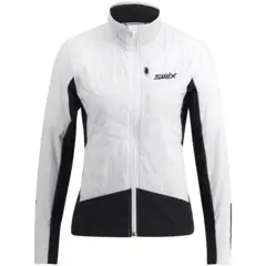 Swix Dame Jakke Dynamic Hybrid Ins L Varm langrennsjakke Bright White/Black