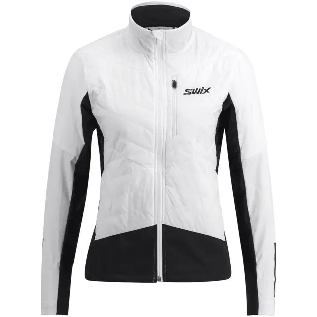 Swix Dame Jakke Dynamic Hybrid Ins L Varm langrennsjakke Bright White/Black 