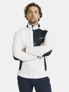 Craft Herre NOR Explore Pile Fleece XL Fleecejakke White / Blaze