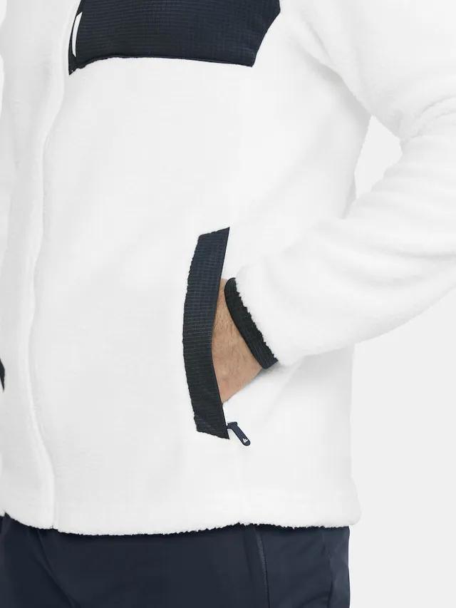 Craft Herre NOR Explore Pile Fleece XL Fleecejakke White / Blaze 