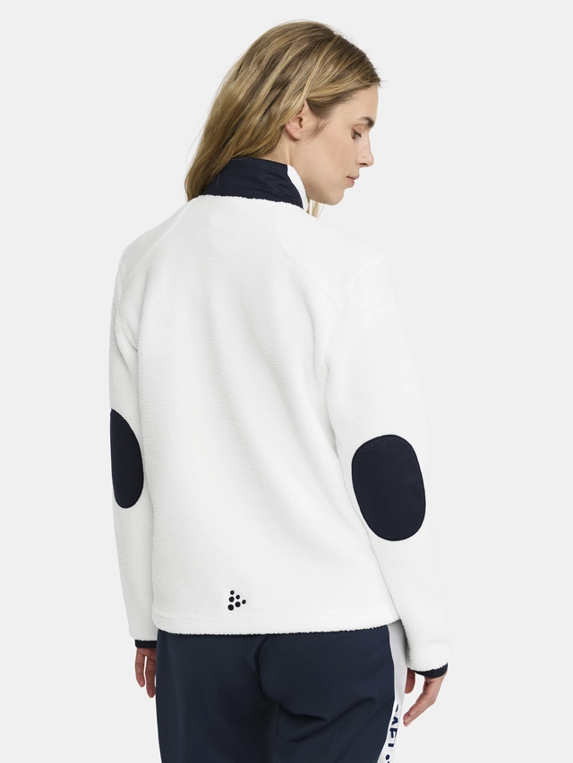 Craft Dame NOR Explore Pile Fleece L Fleecejakke White / Blaze 