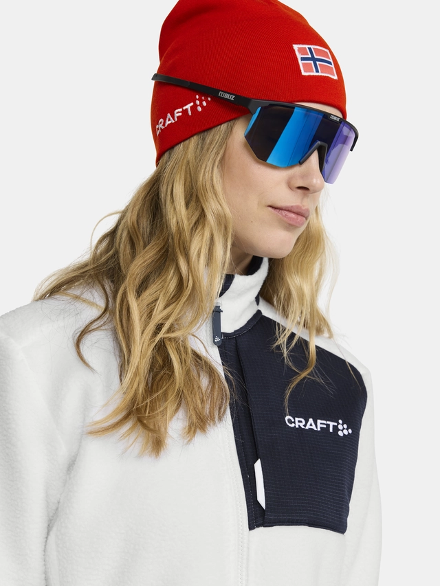 Craft Dame NOR Explore Pile Fleece L Fleecejakke White / Blaze 