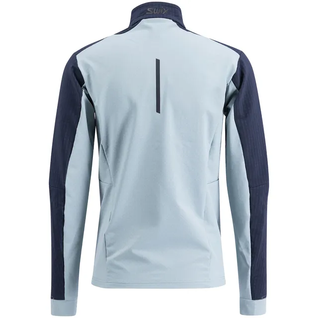 Swix Herre Jakke Pace Hybrid Midlayer L Mellomlags løpejakke til herre Dark navy 