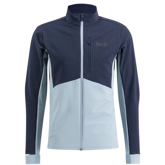 Swix Herre Jakke Pace Hybrid Midlayer L Mellomlags løpejakke til herre Dark navy 