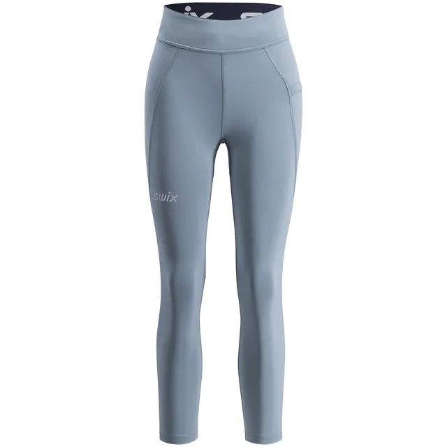 Swix Dame Tights Pace H.Waist Cropped L Cropped tights med høy midje Dark Fog 