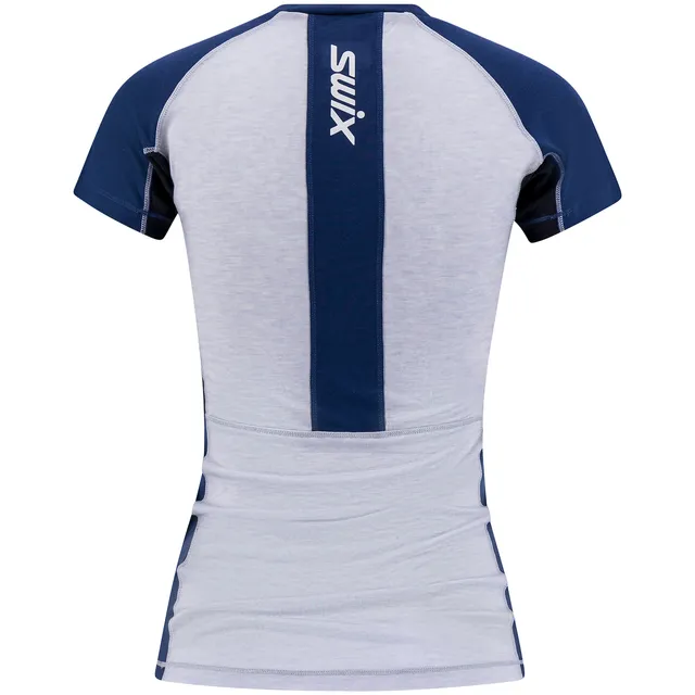 Swix Dame T-shirt Motion Tech Wool XL Multisport trøye med ull Silver 