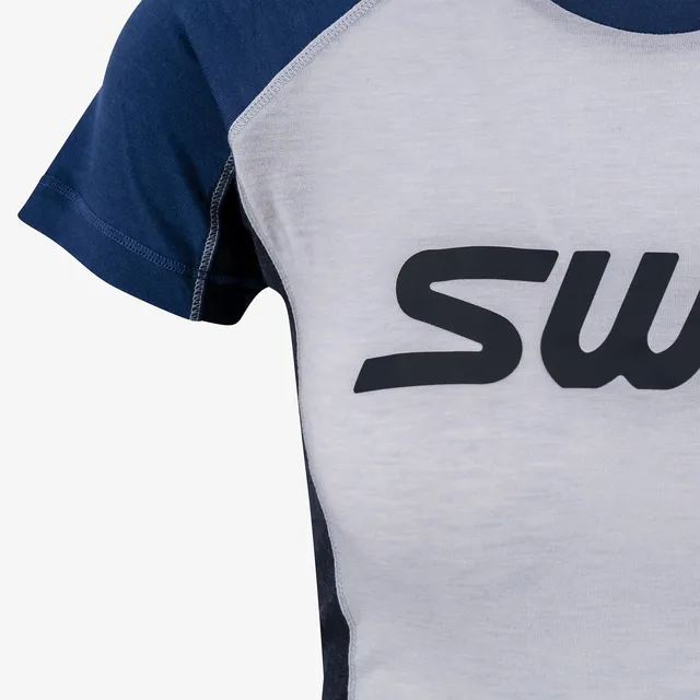 Swix Dame T-shirt Motion Tech Wool XL Multisport trøye med ull Silver 