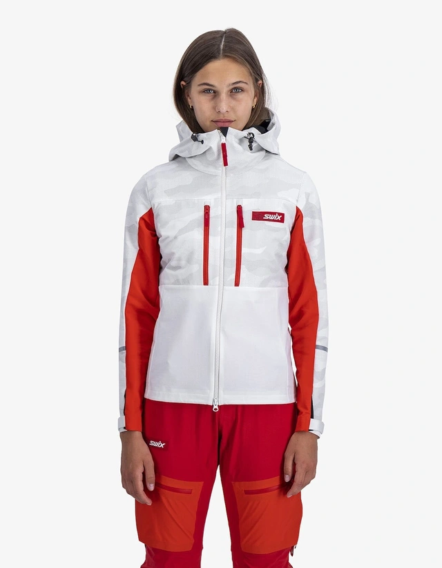 Swix Dame Surmount Softshield Jakke M Vind og vannavvisende jakke Bright White 