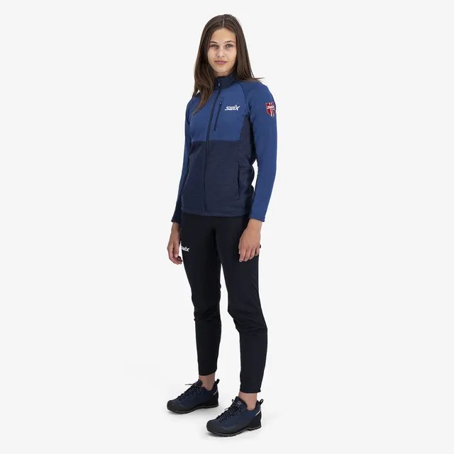Swix Dame Infinity Midlayer Jakke XS Allsidig mellomlag - Lake Blue 