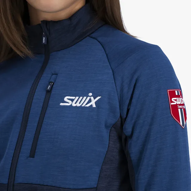 Swix Dame Infinity Midlayer Jakke XS Allsidig mellomlag - Lake Blue 