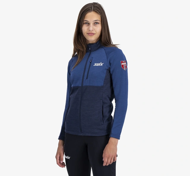 Swix Dame Infinity Midlayer Jakke M Allsidig mellomlag - Lake Blue 