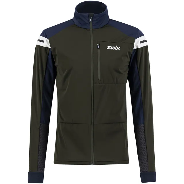 Swix Herre Dynamic Jakke S Skijakke i softshell - Dark Olive 