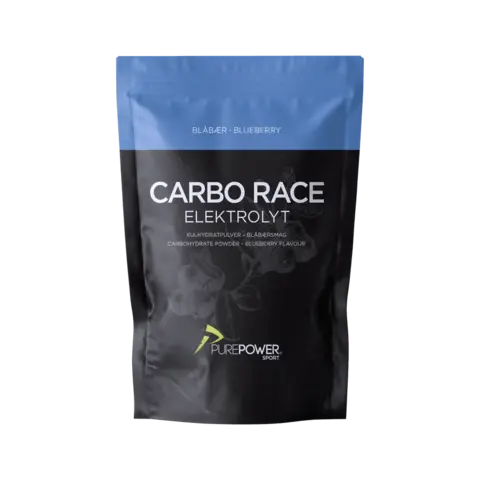 Purepower Carbo Race Elektrolytt Blåbær Til bruk før og under trening