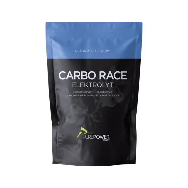 Purepower Carbo Race Elektrolytt Blåbær Til bruk før og under trening 