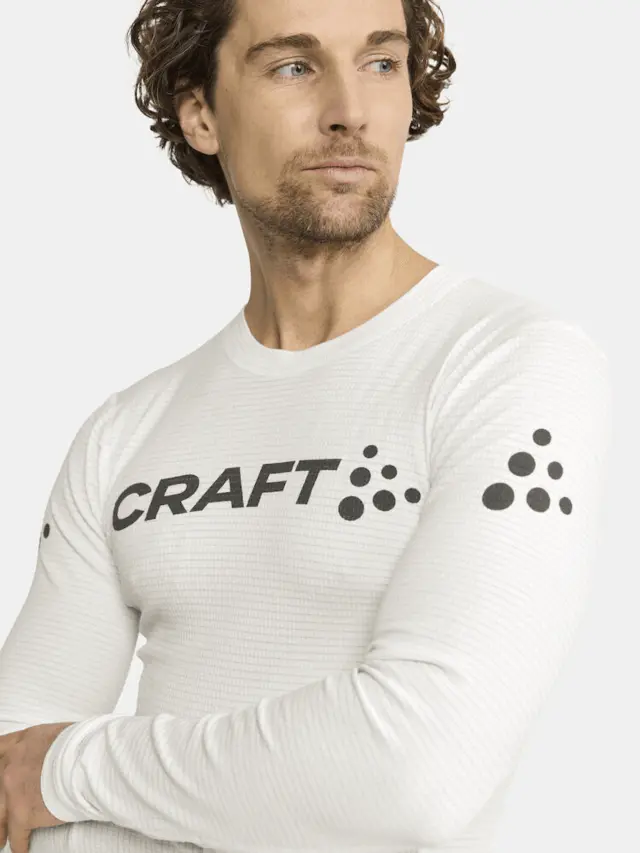 Craft M Trøye NOR Pro Wool Extreme X XL Langermet ulltrøye - White/Blaze 