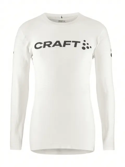 Craft M Trøye NOR Pro Wool Extreme X Langermet ulltrøye - White/Blaze