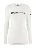 Craft Dame NOR Pro Wool Extreme X LS L Langermet ulltrøye - White/Blaze