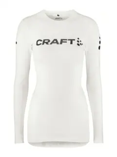 Craft Dame NOR Pro Wool Extreme X LS L Langermet ulltrøye - White/Blaze