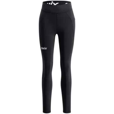 Swix W Pace High Waist Tights Teknisk løpetights med høy midje - Bl