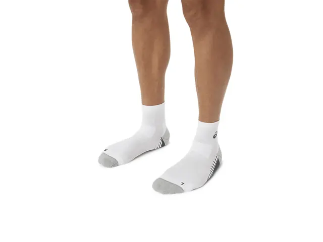 Asics Performance Run Sock Quarter 47-49 Teknisk Løpesokk, Hvit 