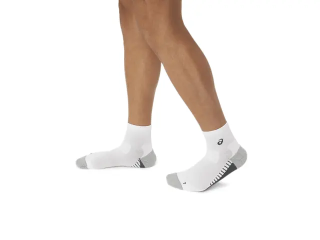 Asics Performance Run Sock Quarter 47-49 Teknisk Løpesokk, Hvit 