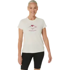 Asics Dame Top Fujitrail Logo SS M BIRCH