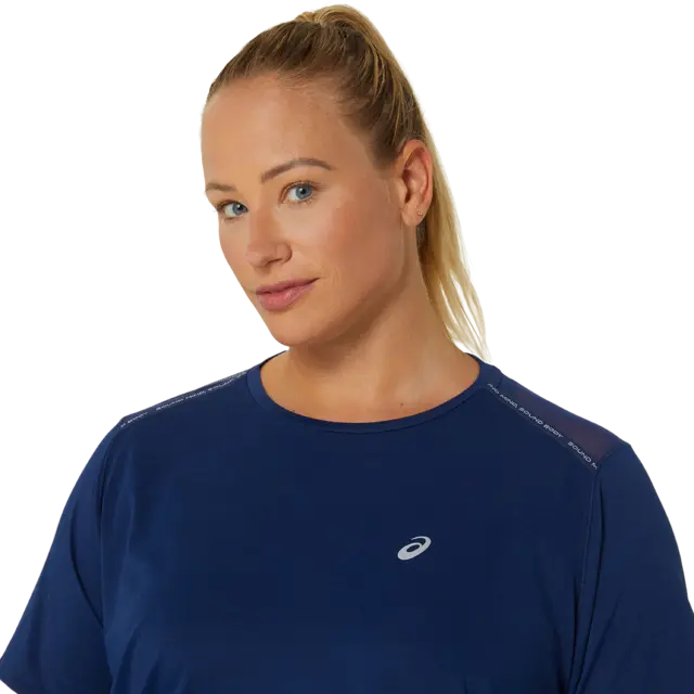 Asics Dame Top Road SS S BLUE EXPANSE 