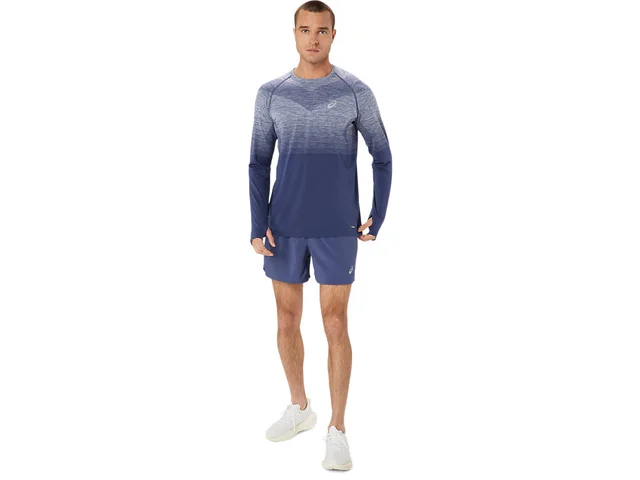 Asics Herre Top Seamless LS  L THUNDER BLUE/DENIM BLUE 