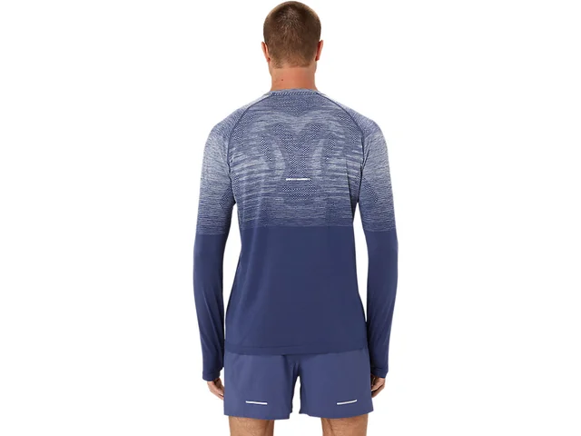 Asics Herre Top Seamless LS  L THUNDER BLUE/DENIM BLUE 