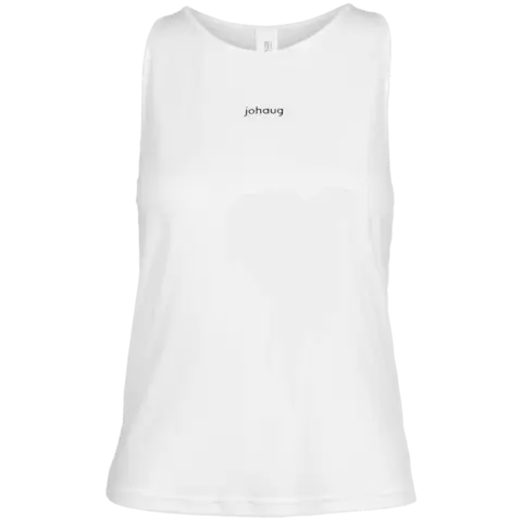 Johaug Singlet Discipline Lett og behagelig treningssinglet White