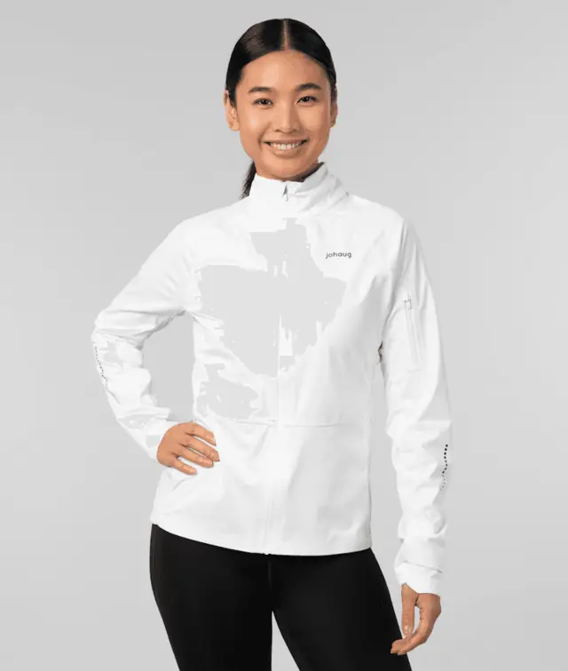 Johaug Dame Discipline Jakke 2.0 L Superlett og teknisk løpejakke, white 