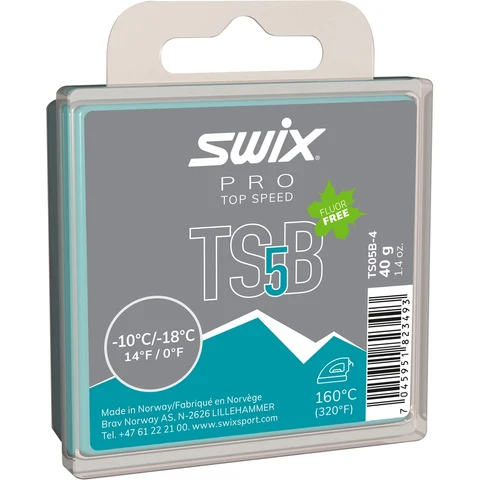 Swix TS5 Sort glider, -10 °C/-18°C, 40g Fluorfri glider Racing