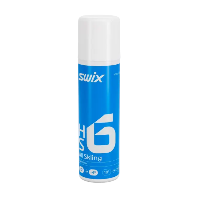 Swix HS6 Liq. Blå, -4°C/-12°C, 125ml Flytende fluorfri glider trening/konkur 
