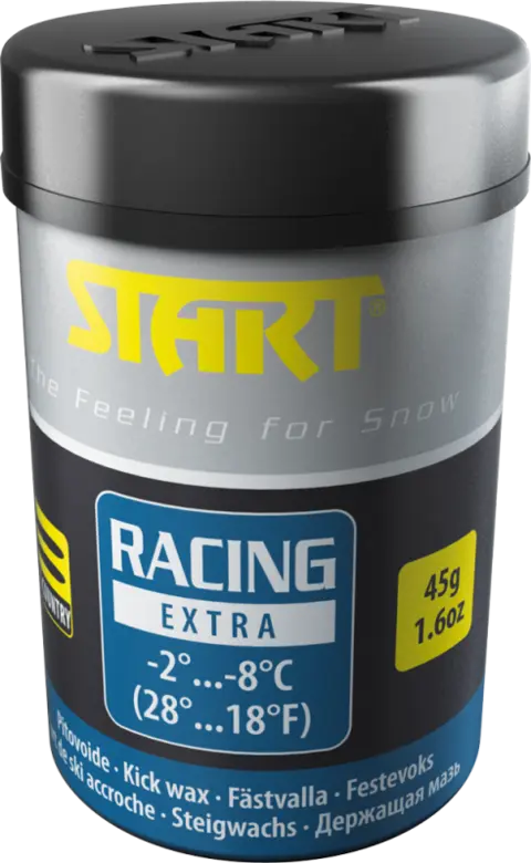 Start Racing Extra Blå -2*/-8* 45g Fluorfri Festevoks til norske forhold 