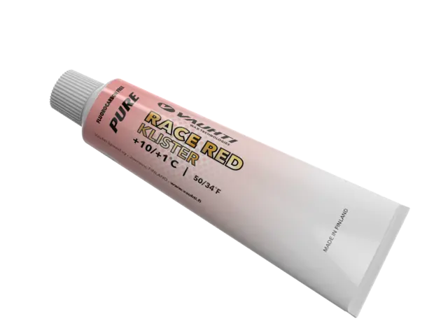 Vauhti PURE RACE RED Fluorfritt klister, Rødt våtsnøklister 