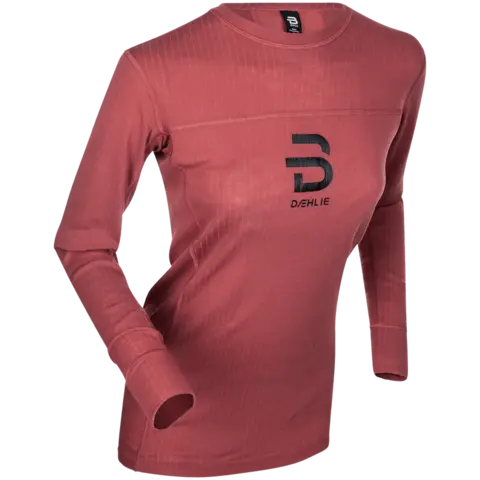 Dæhlie Dame Trøye Performance-Tech Teknisk undertøy med noe Ull Dusty Red