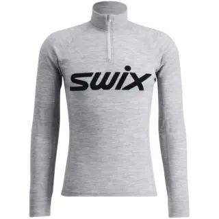 Swix Herre Tr&#248;ye RaceX Merino m/ Zip Teknisk ulltr&#248;ye Light Grey / Dark Navy
