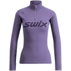 Swix Dame Tr&#248;ye RaceX Merino 1/2 Zip Teknisk ulltr&#248;ye Dusty purple