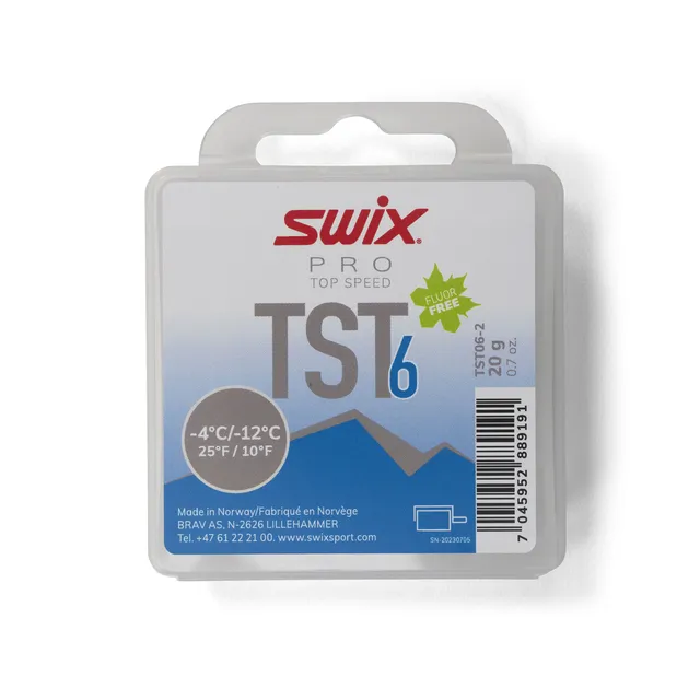 Swix TST6 Turbo Blå Glider-4°C/-12°C,20g Fluorfri topping glider 20g 