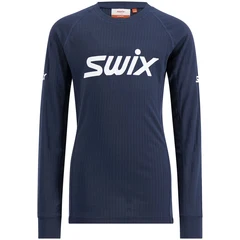 Swix Junior Trøye LS RaceX Classic Supertrøye til barn Dark Navy/Bright Wht