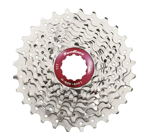 SunRace Kassett CSRX0 TAS 10-delt 11-28T, 245gr,Champagne, Shimano komp