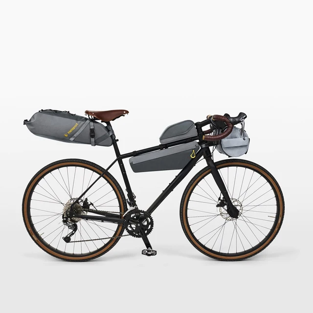 Helsport Gravel SL 4L Halfbag Minimalistisk sykkelveske Stone Grey/Sun 